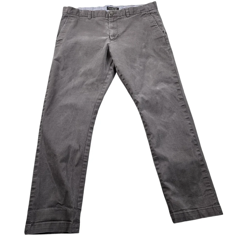 Banana Republic Pants Mens 35x27 (35x30 Tag) Gray‎ Fulton Skinny Stretch Chino